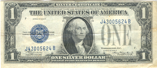 1928-E $1.00. VF.