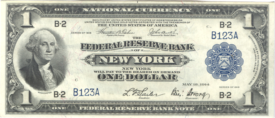 1918 $1.00 New York. GemCU.