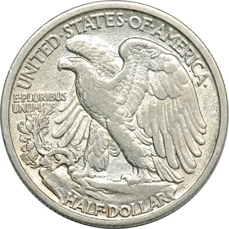 1917-D Obverse. AU-53.