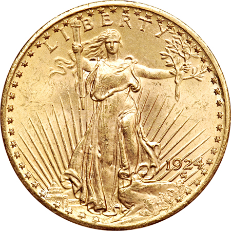 Three Saint-Gaudens Double Eagles