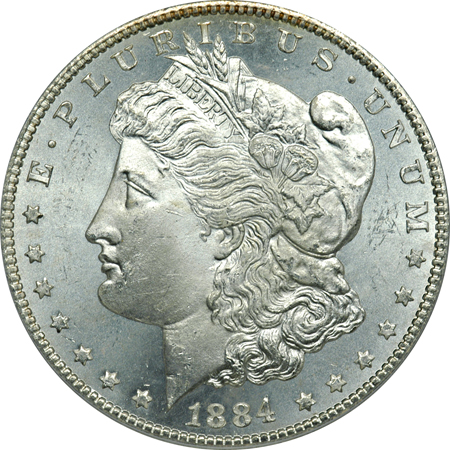 Two Carson City Morgan Dollars. MS-65.