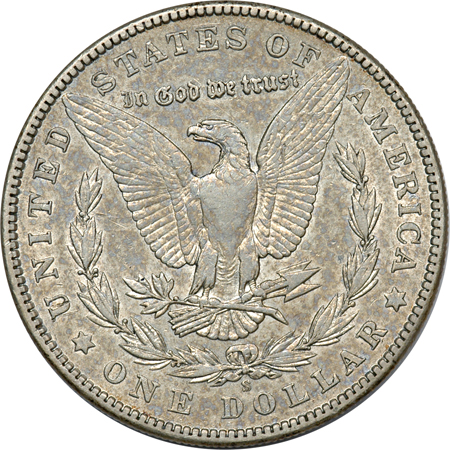 Two Morgan Silver Dollars.