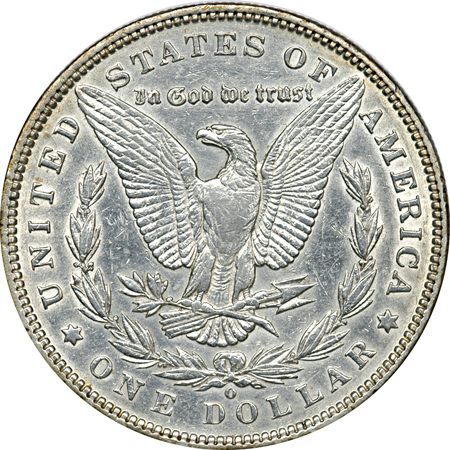 Two Morgan Silver Dollars. XF-45.