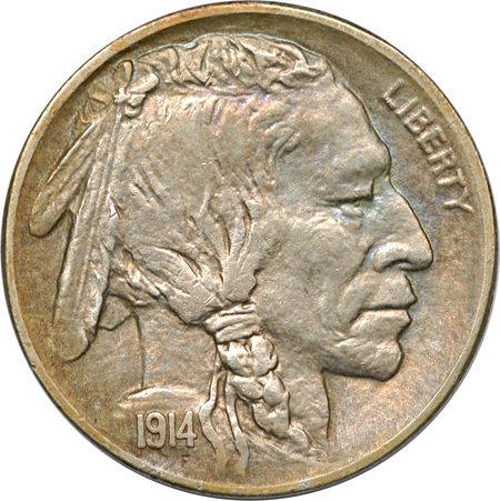 Nine Buffalo Nickels. Uncirculated.