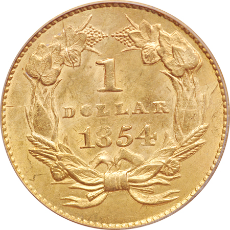 1854 Type 2. PCGS MS-62.