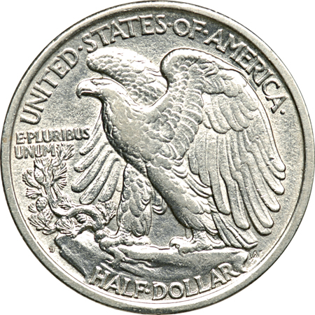 1917-D Reverse. AU-50+.