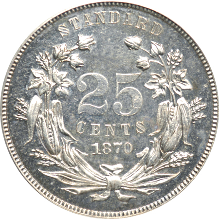 1870 25C J-901. PCGS PF-62.