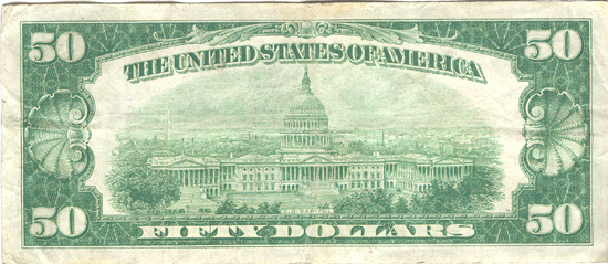 1928 $50.00. VF.