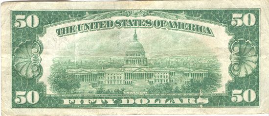 1928 $50.00. VF.