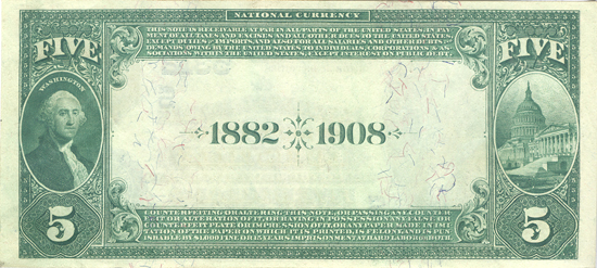 1882 $5.00. Louisville, KY Charter# 5312 Date Back. GemCU.