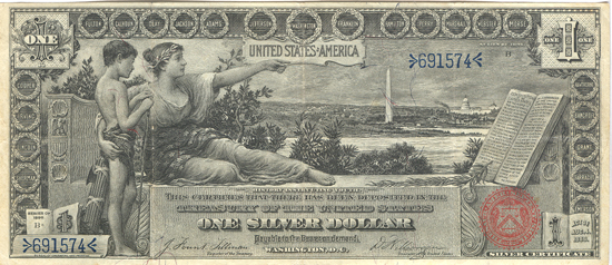 1896 $1.00. XF.