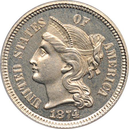 1874 PCGS PF-65.