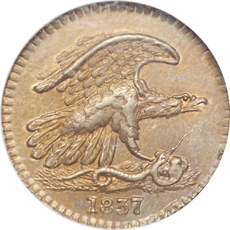 1837 Feuchtwanger Cent Hard Times Token (HT-268, Dies 3-E)