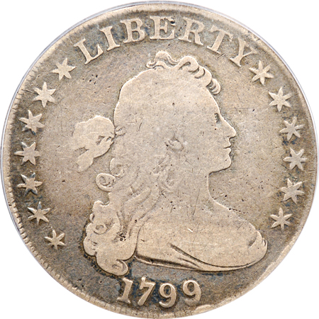 1799 B-10, BB-163, R-2. PCGS VG-8.