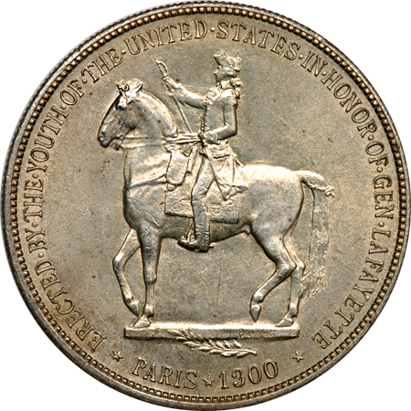 1900 Lafayette Dollar. AU/MS-60.