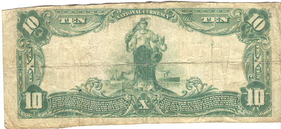 1902 $10.00. Seymour, IA Charter# 8247 Blue Seal. F.