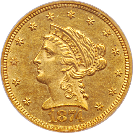 1874 PCGS MS-61.