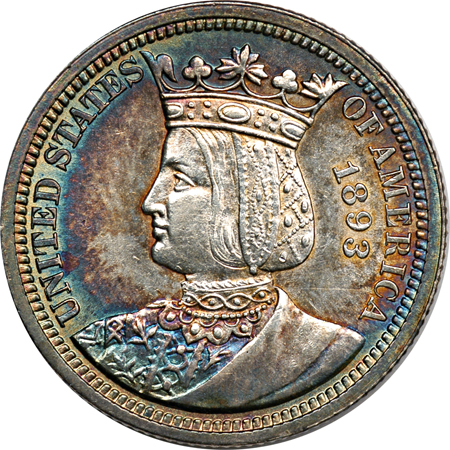 1893 Isabella Quarter. MS-63.