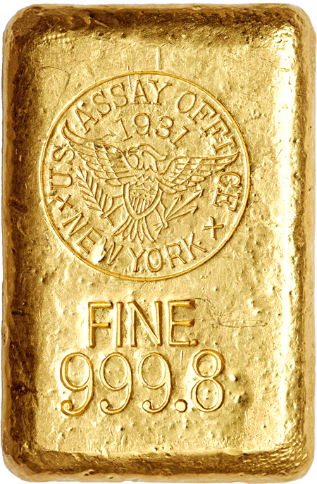 1931 U. S. Assay Office Gold Bar.