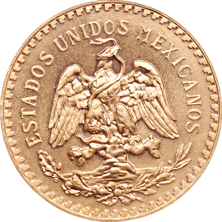 Republic Gold 50 Pesos Restrike, 1947 (1996) Specimen, KM481. NGC SP-67.