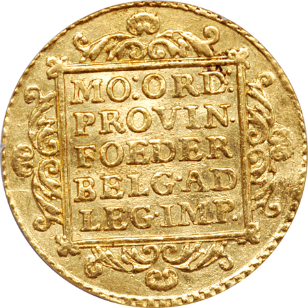 1763 Hollandia (Netherlands) Gold Ducat. ACG MS-60.