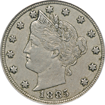 1885 PCGS XF-45.