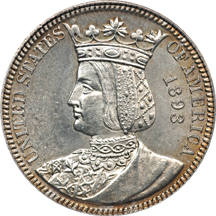 1893 Isabella Quarter. PCGS MS-63.