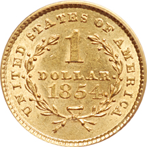 1854 Type 1. PCGS MS-62.