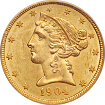 1904 PCGS MS-62.