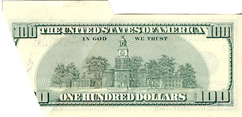 2003 $100 New York Foldover. AU.