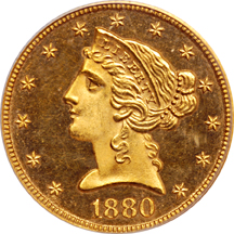 1880 PCGS PF-64.