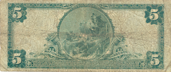 1902 $5.00. Cleveland, OH Charter# 11862 Blue Seal. VG.