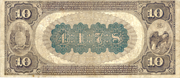 1882 $10.00. Saint Louis, MO Charter# 4178 Brown Back. F.