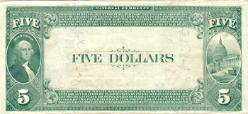 1882 $5.00. New Hampton, IA Charter# 2588 Value Back. AU.