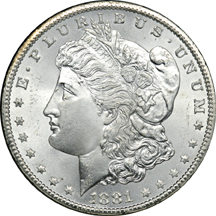 1881-CC GSA NGC MS-67.