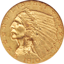 Two Indian Head Quarter Eagles. ANACS AU-58.