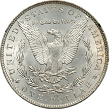 Four Toned Morgan Silver Dollars. GSA MS-63.