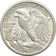 1917-D Obverse. AU-53.