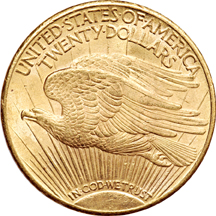 Three Saint-Gaudens Double Eagles