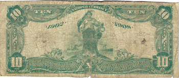 1902 $10.00. Minneapolis, KS Charter# 4931 Blue Seal Date Back. VG.