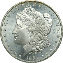 Two Carson City Morgan Dollars. MS-65.