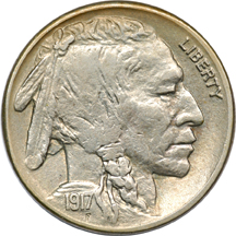 Six AU Buffalo Nickels.