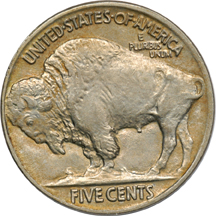 Twelve Buffalo Nickels. MS-63.