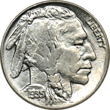 Twelve Buffalo Nickels.