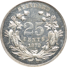 1870 25C J-901. PCGS PF-62.