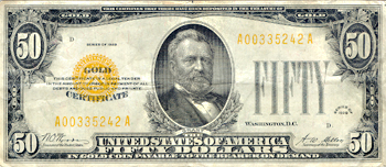 1928 $50.00. VF.