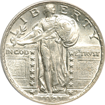 1921 PCGS AU-58.