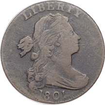 1801 Fraction 1/000. PCGS F-12.