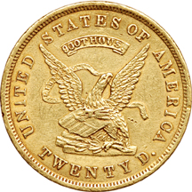 1853 900 U.S. ASSAY. AU-58+.