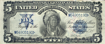 1899 $5.00. XF.